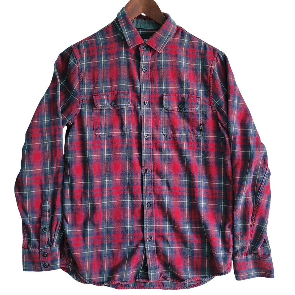 Vans Off The Wall Shirt Adult Size Small Plaid Classic Fit Flannel Long Sleeve - Picture 1 of 9